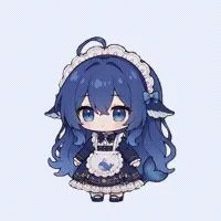 蓝发鲸鱼女仆桌宠